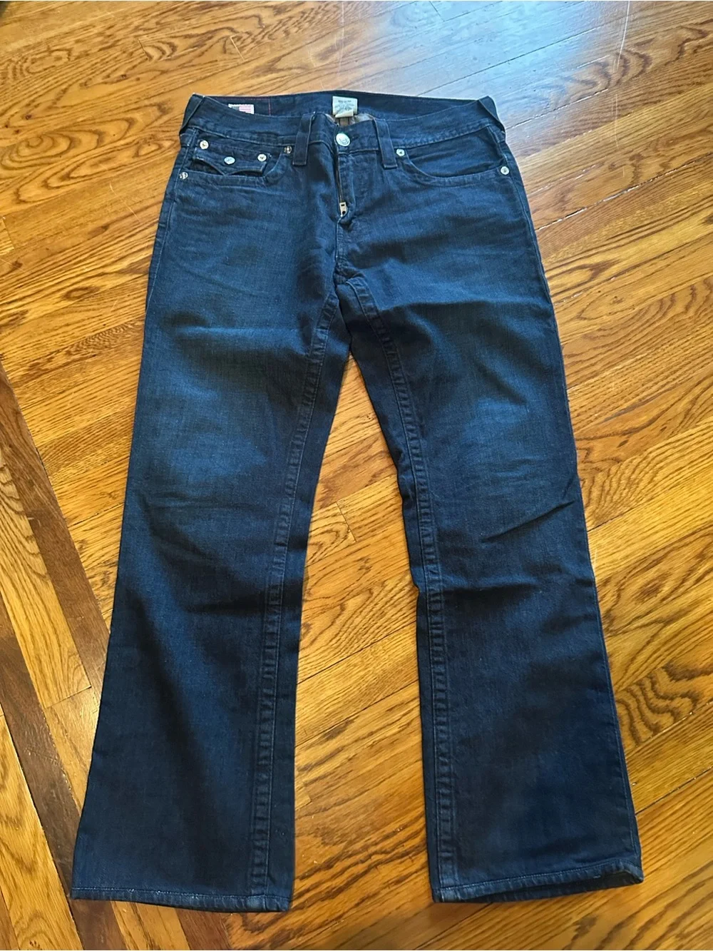 True Religion Men's Dark Blue Straight Fit Jeans Size 33